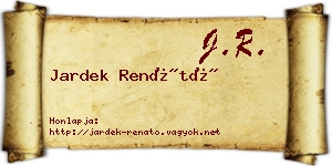 Jardek Renátó névjegykártya