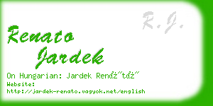 renato jardek business card